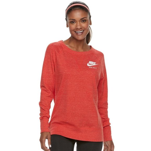 Nike Tops - Nike Sportswear Gym Vintage Crew Tee, Habanero Red